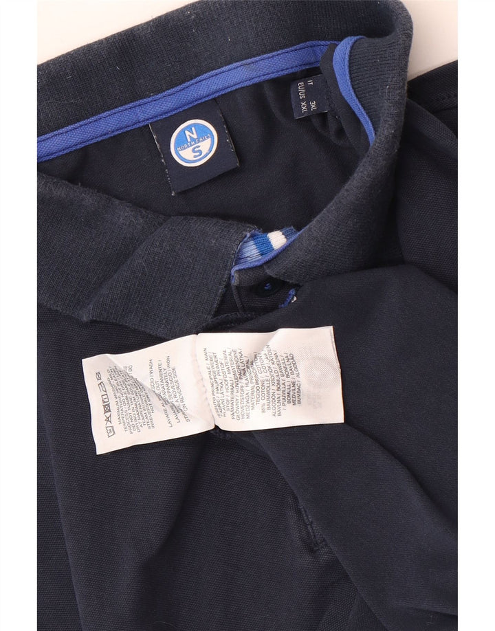 North Sails Mens Polo Shirt 2XL Navy Blue Cotton