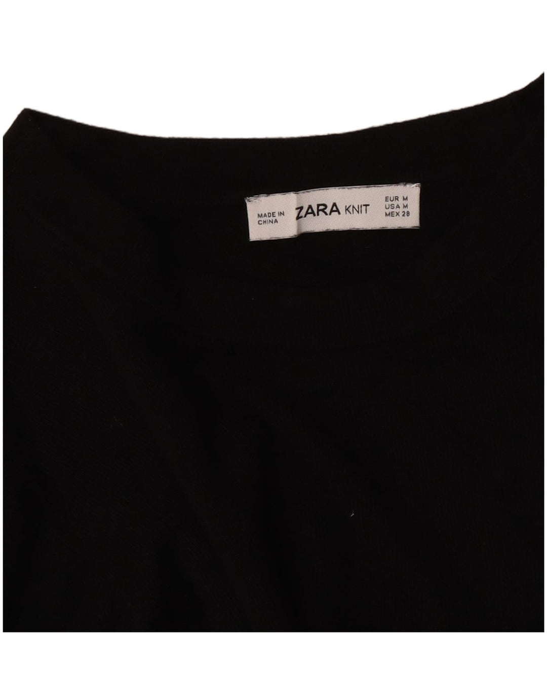 Zara Womens Boat Neck Jumper Sweater UK 12 Medium Black