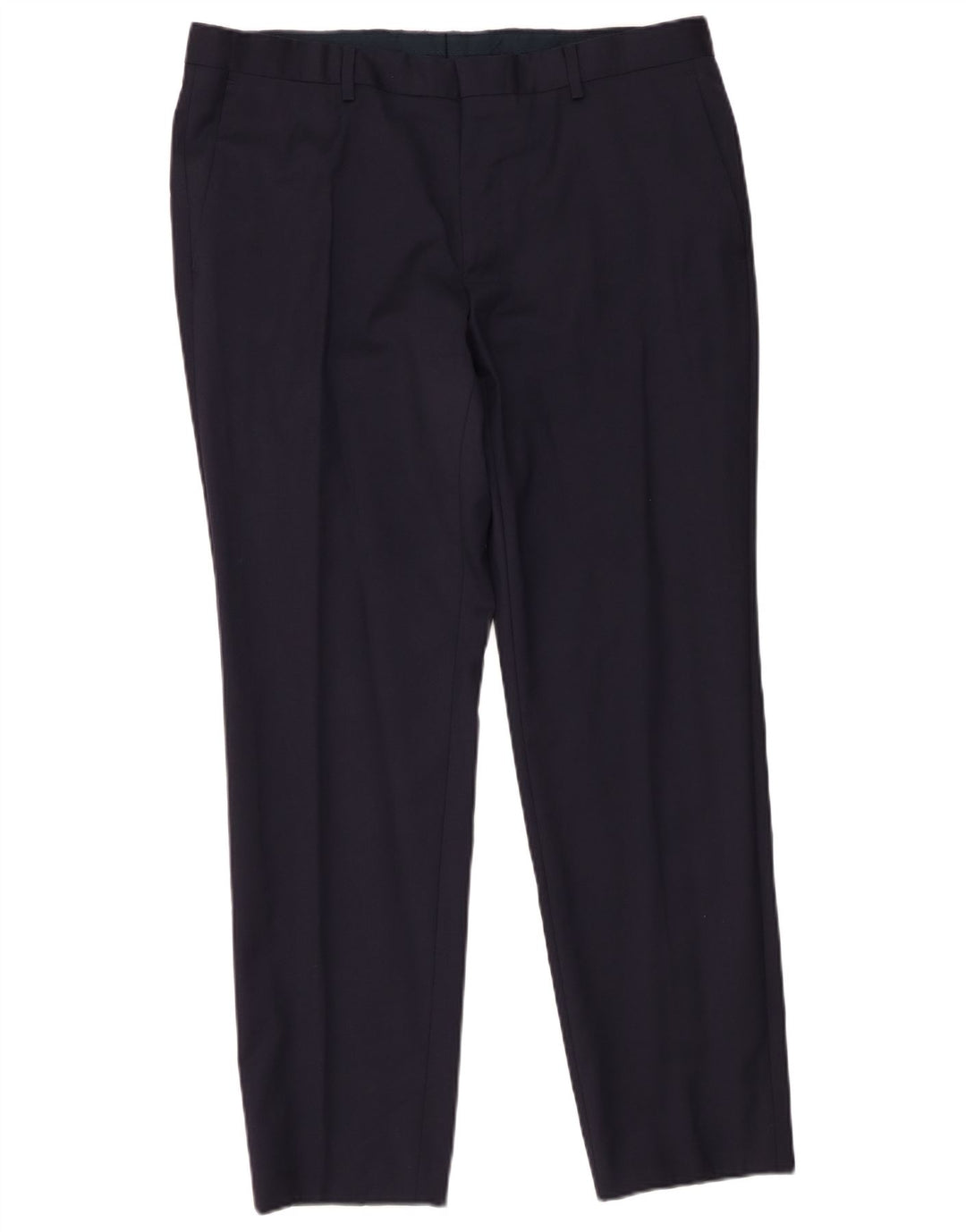Hugo Boss Mens Slim Suit Trousers W36 L30 Navy Blue Wool