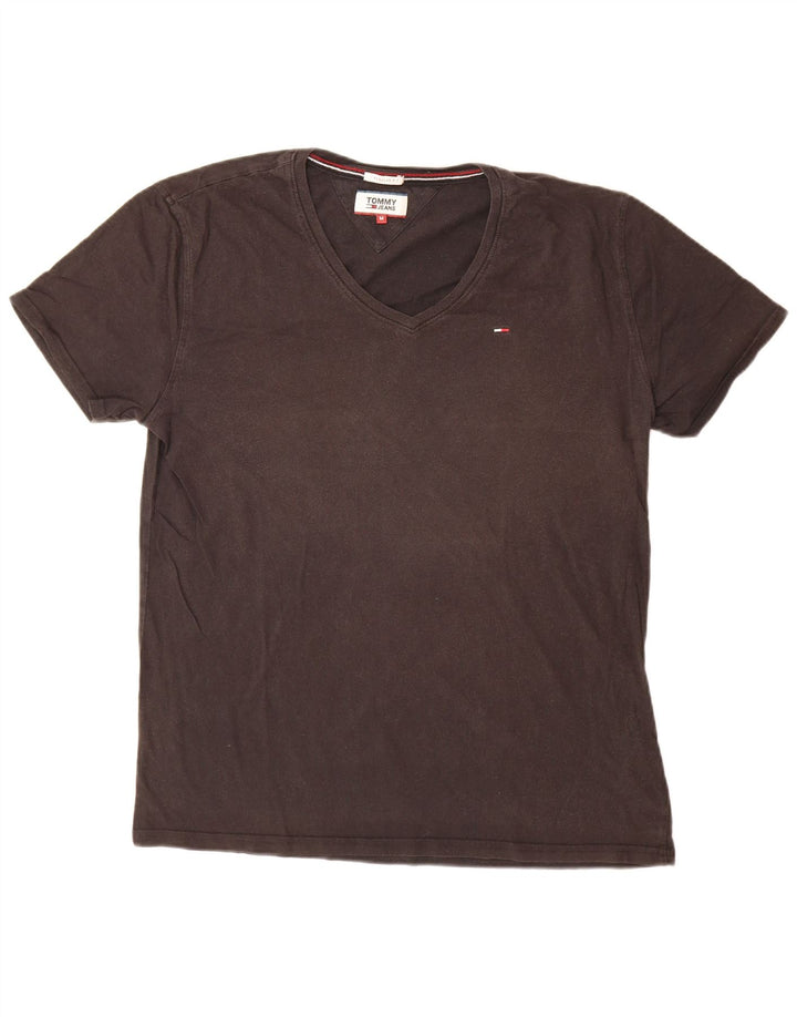 Tommy Hilfiger Herre T-Shirt Top Medium Sort Bomuld