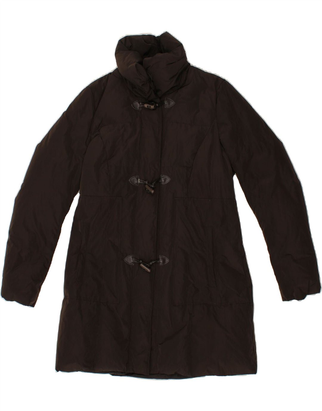 TRUSSARDI JEANS Womens Padded Coat IT 46 Large Brown Polyester Vintage Trussardi Jeans and Second-Hand Trussardi Jeans from Messina Hembry 