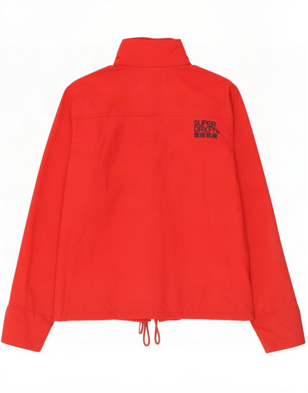 Superdry Chubasquero Mujer ES 40 XL Nylon Rojo