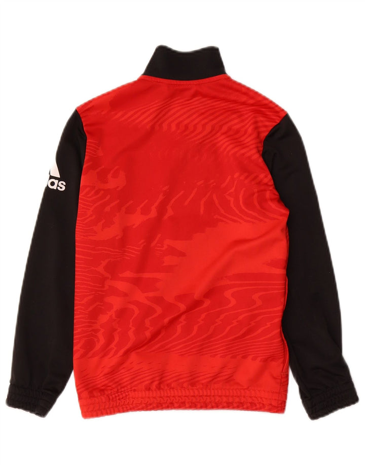 Giacca da ginnastica grafica ADIDAS per ragazzi 7-8 anni, colore rosso