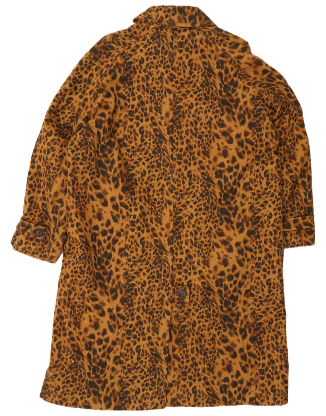 Zara Womens Oversized Overcoat UK 14 Medium Brown Animal Print Cotton