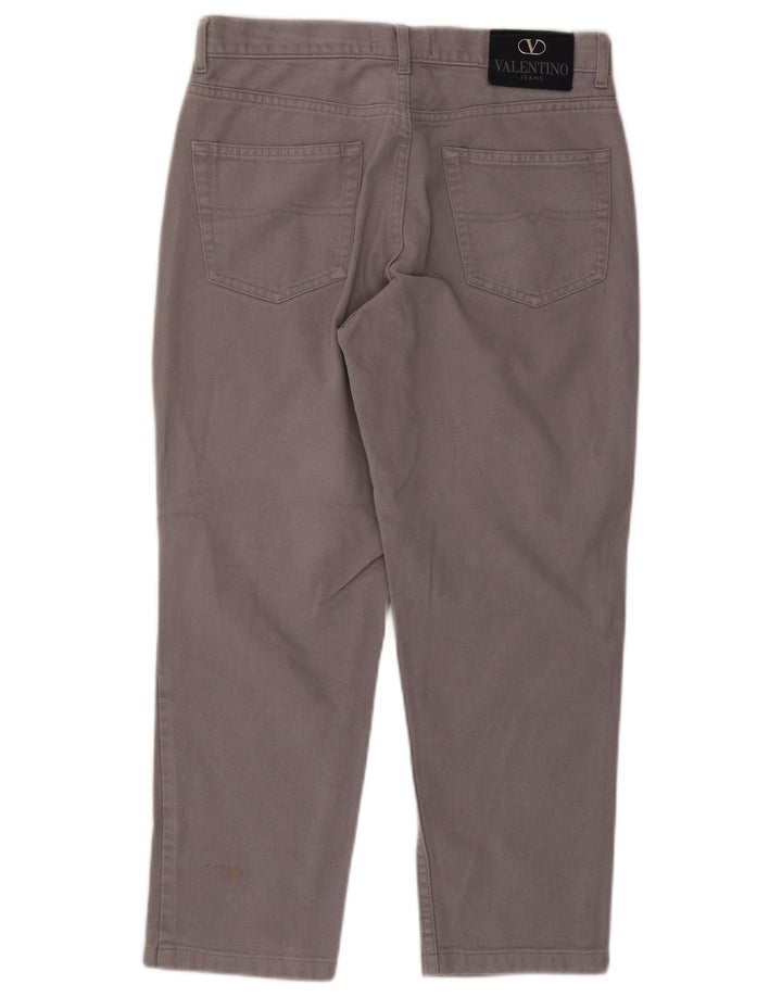 Valentino Mens Straight Jeans W34 L26 Grey Cotton