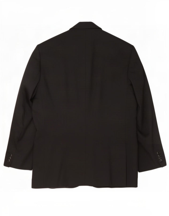 Zara Chaqueta Blazer De 2 Botones Para Hombre UK 40 Large Lana Negra