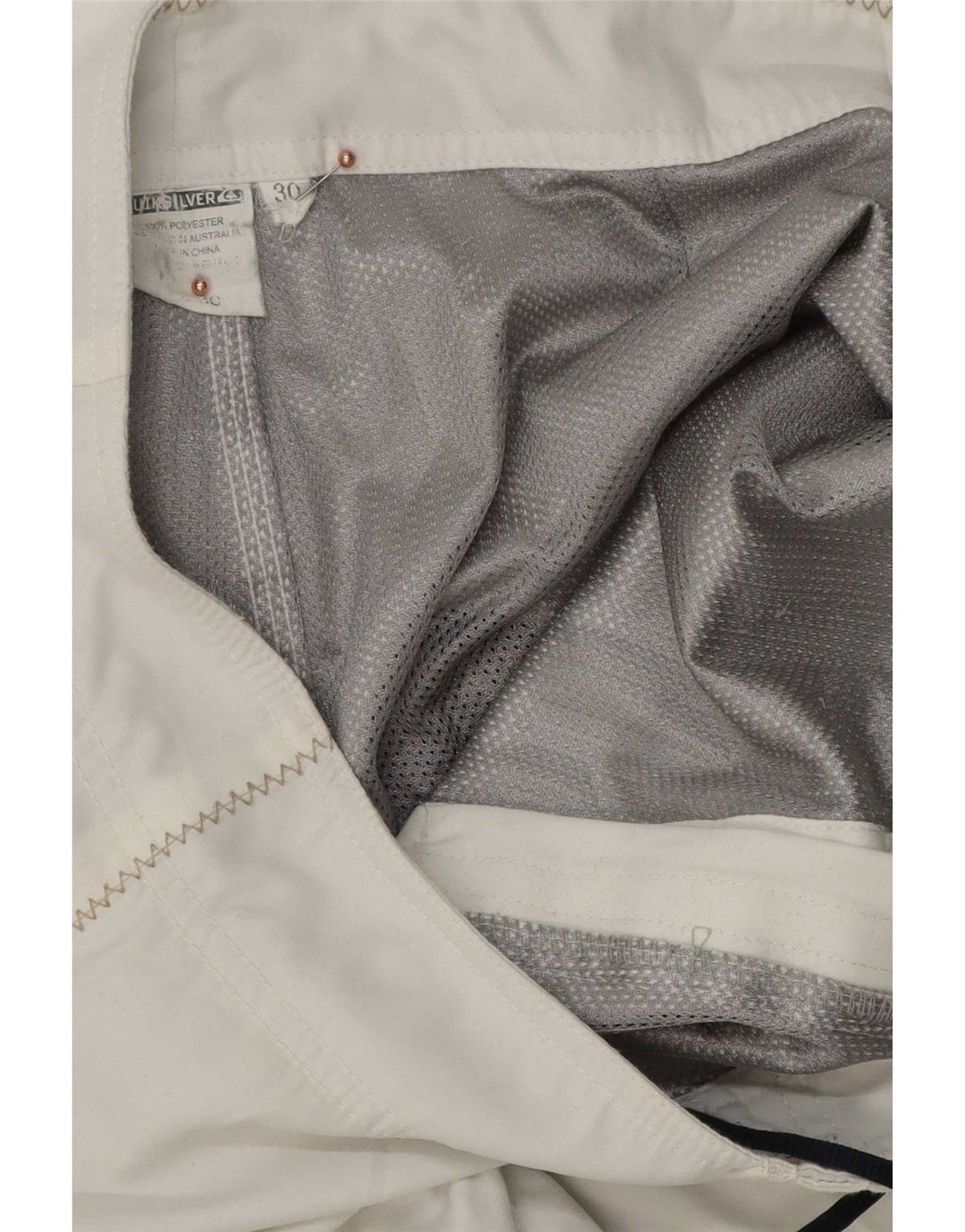 Quiksilver Mens Graphic Swimming Shorts Medium White Polyester