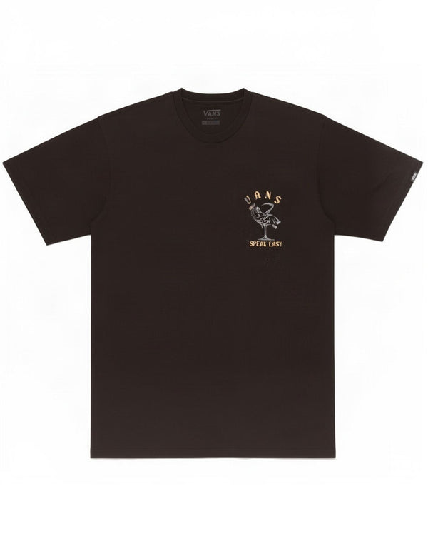 Vans Camiseta con gráfico de ajuste clásico para hombre Top mediano de algodón negro