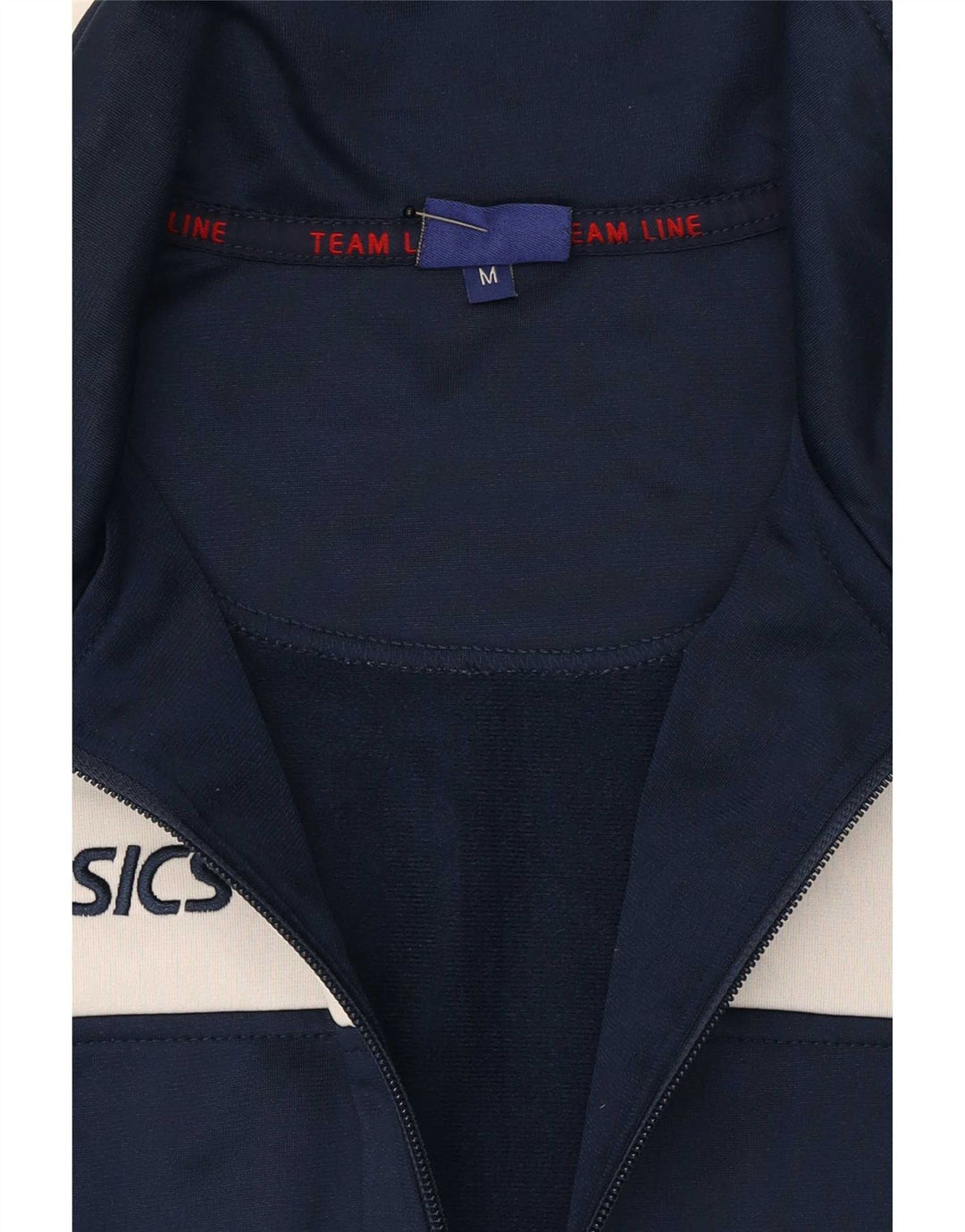 Asics Mens Full Tracksuit Médio Azul Marinho Colourblock Poliéster