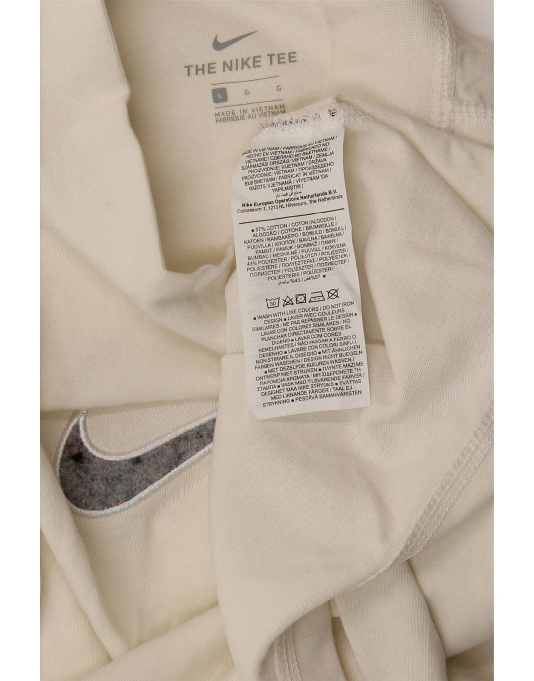 NIKE Womens Crop Top Long Sleeve UK 16 Large White Cotton