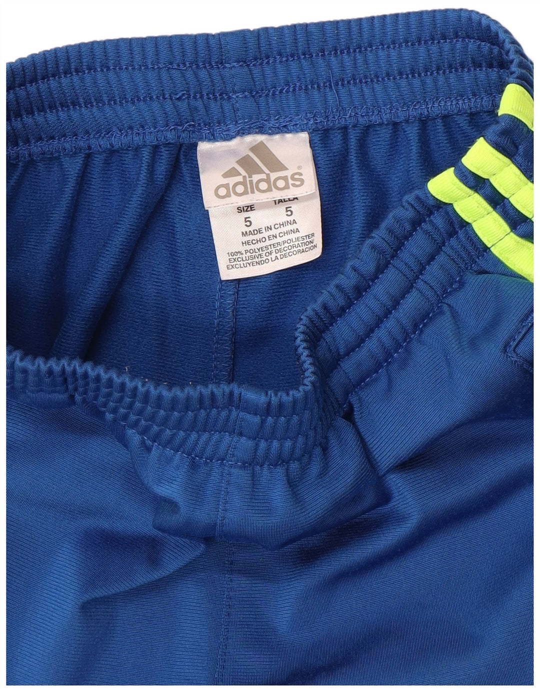 Pantaloni della tuta da ragazzo Adidas 4-5 anni in poliestere blu