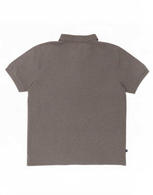 Polo da uomo Sun68 XL in cotone screziato grigio