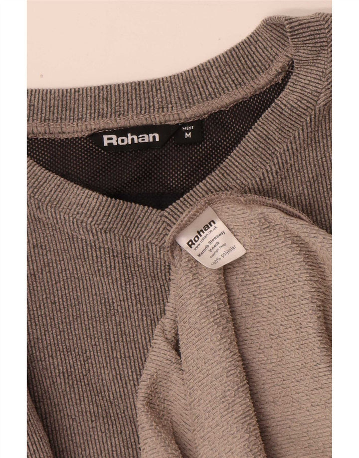 Rohan Mens Top Manga Longa Poliéster Cinza Médio