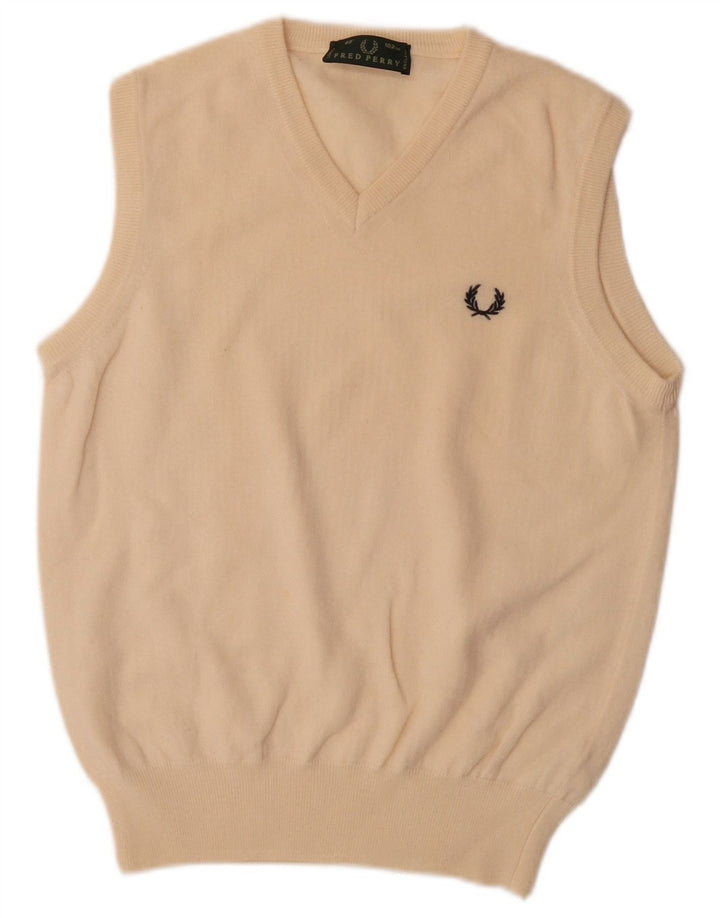 Canotta da uomo Fred Perry Canotta piccola in lana beige