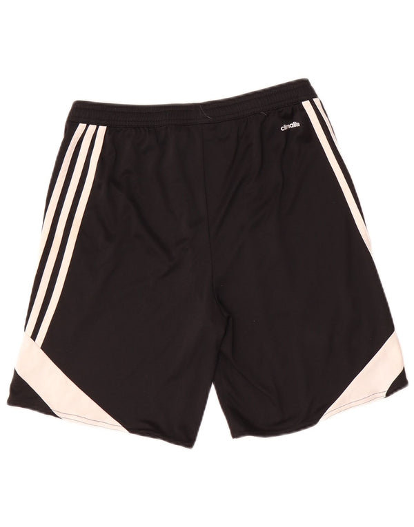 Adidas Boys Climalite Sport Shorts 13-14 Years XL Black Colourblock