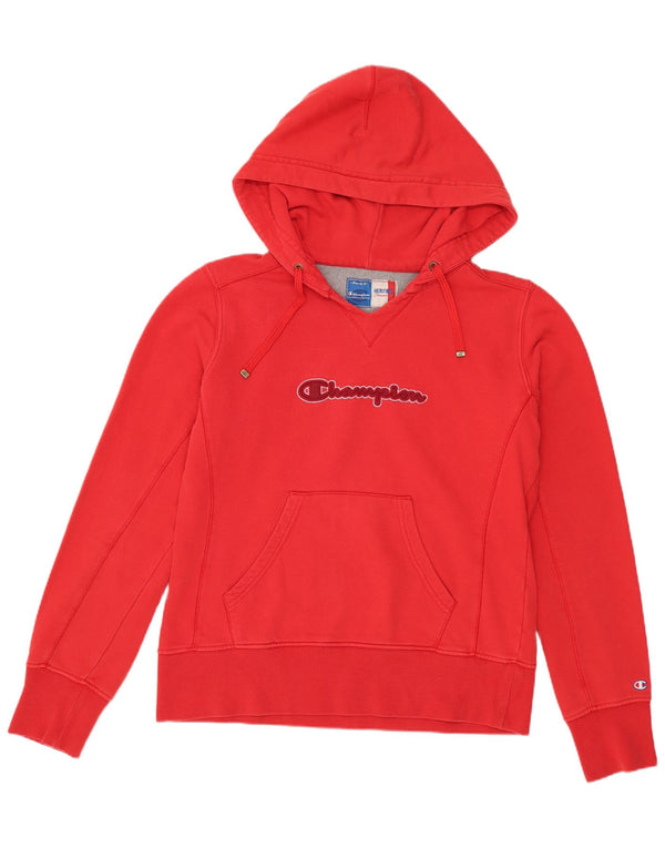 Champion Womens Heritage Classics Graphic Hoodie Pullover UK 16 Large Rot