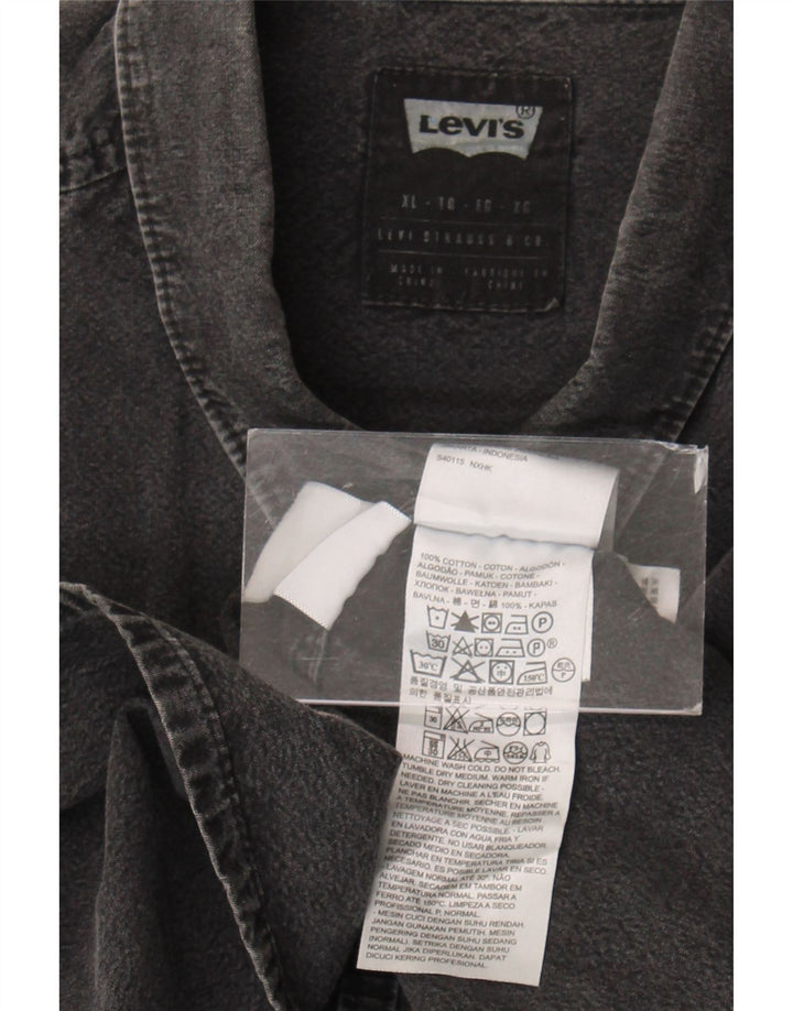 Camicia di jeans da uomo Levi's XL in cotone grigio