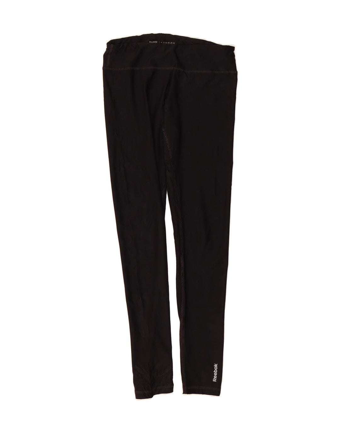 REEBOK Womens Graphic Leggings UK 14 Medium  Black Vintage Reebok and Second-Hand Reebok from Messina Hembry 