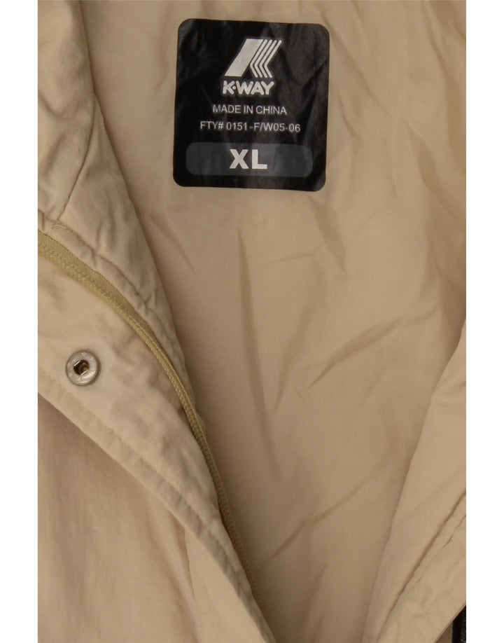 K-WAY Womens Windbreaker Jacket UK 18 XL Beige Vintage K-Way and Second-Hand K-Way from Messina Hembry 