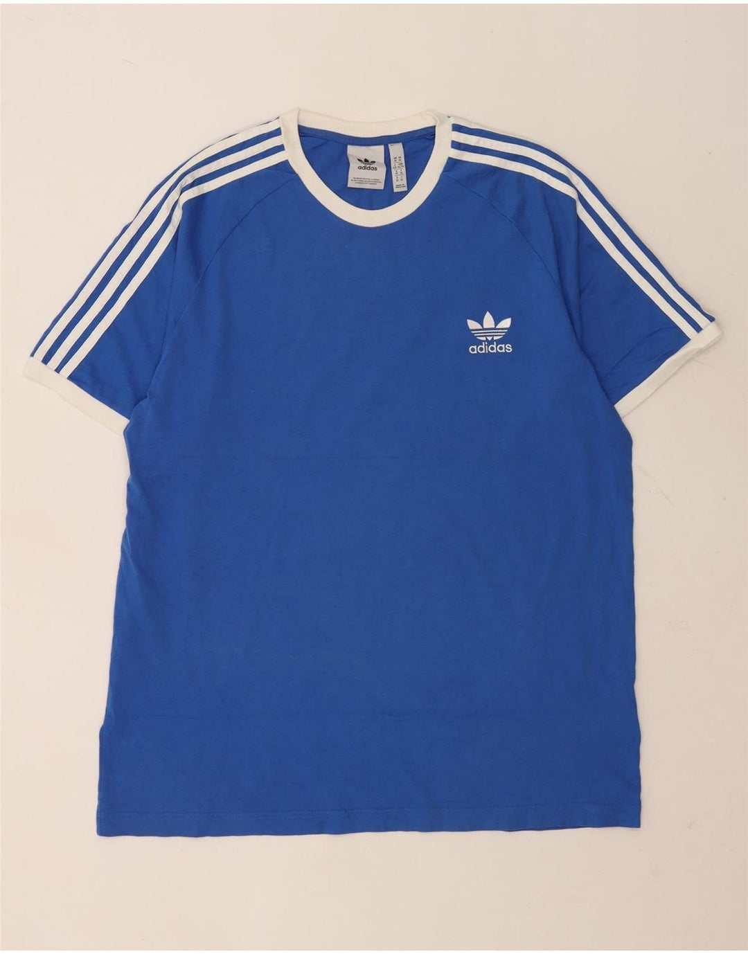 Adidas Mens T-Shirt Top XL Blue Cotton