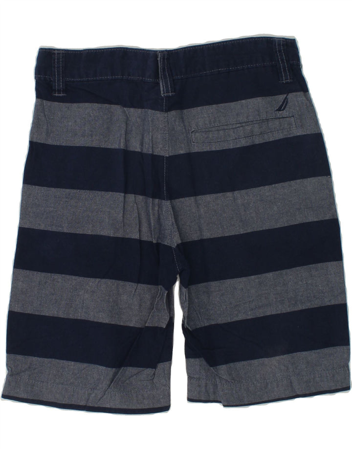 NAUTICA Boys Chino Shorts 7-8 Years W24  Navy Blue Striped Cotton | Vintage Nautica | Thrift | Second-Hand Nautica | Used Clothing | Messina Hembry 