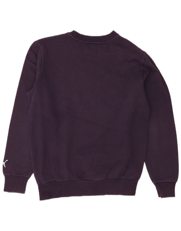 Puma Mens Graphic Sudadera Jumper Pequeño Azul Marino Algodón