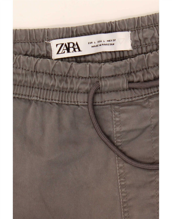 Zara Womens Joggers Chino Trousers Large W32 L27 Grey
