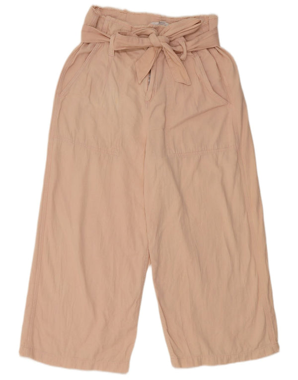 Topshop Capri-Hose für Damen mit hoher Taille, UK 12, M, W30, L21, Rosa, Baumwolle