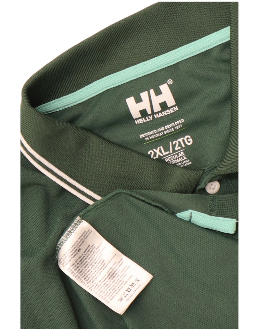 Мужская рубашка поло Helly Hansen Regular 2XL зеленая из полиамида