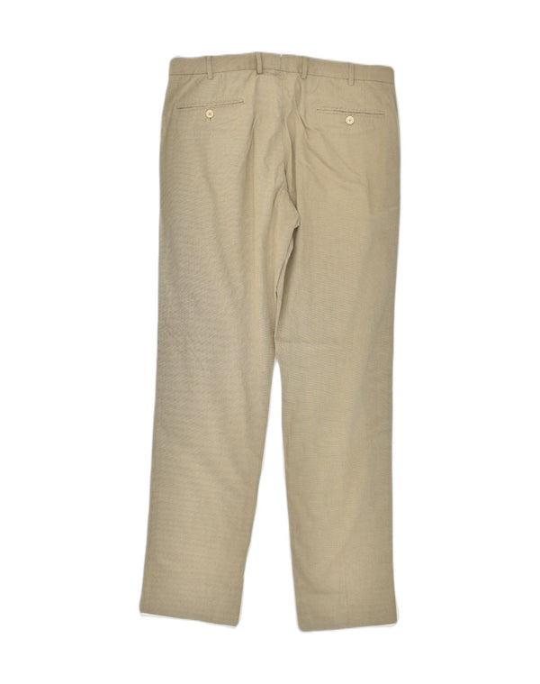 MASSIMO DUTTI Pantaloni chino dritti da uomo W34 L34 Cotone Beige