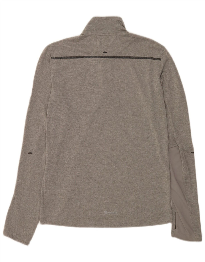 Adidas ανδρική φόρμα πουλόβερ με φερμουάρ Aeroready Top XS Grey Polyester