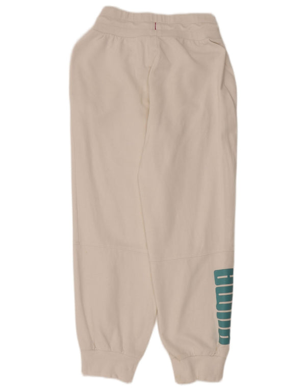 Puma Graphic Tracksuit Bukser til kvinder Joggers UK 10 Small White Bomuld