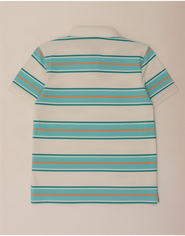 Crew Clothing Polo da uomo in cotone a righe blu medio