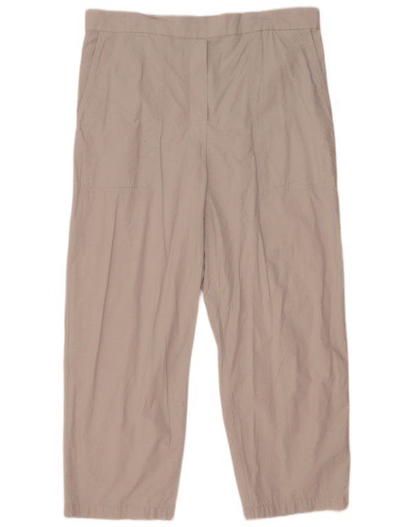 Pantaloni corti a vita alta da donna Cos W36 L26 cotone beige