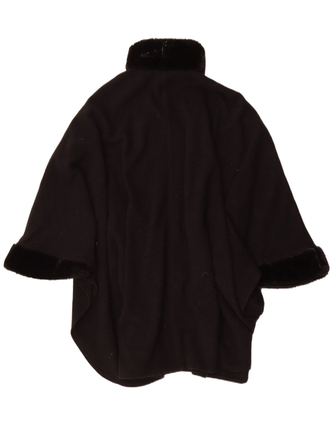 Vintage Womens Poncho Coat One Size Black