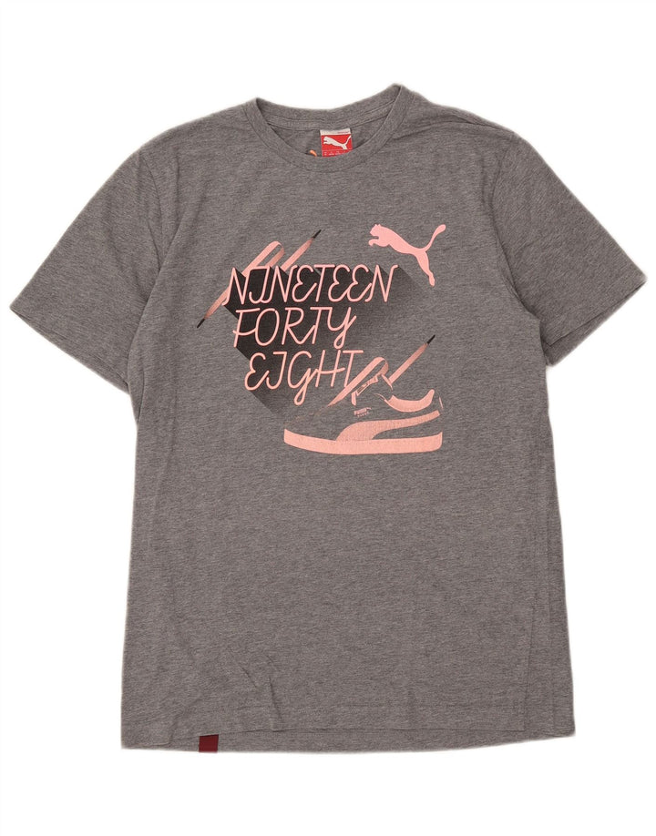 T-shirt grafica da uomo Puma Top grigio medio