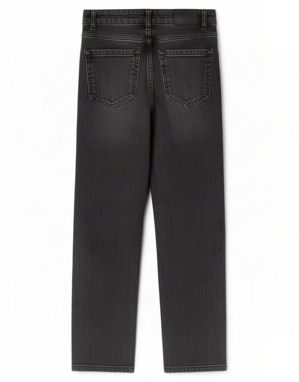 Jeans dritti corti da donna Zara EU 34 XS W24 L25 cotone grigio