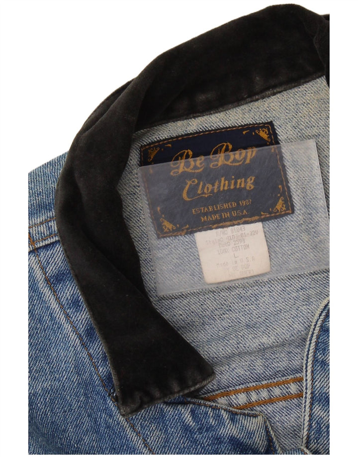 Vintage Womens Denim Jacket UK 14 Large Blue Cotton