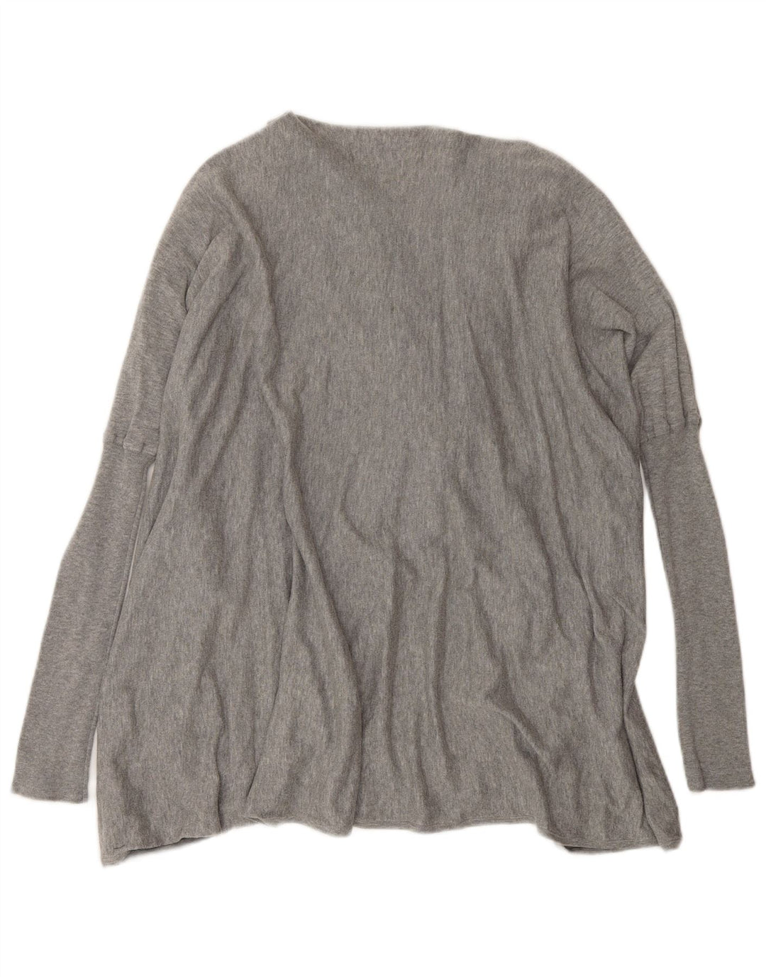 All Saints Womens Oversized V-Neck Jumper Sweater UK 14 Medium Grey