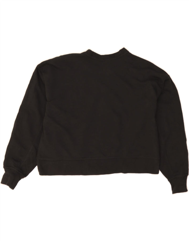 NIKE Womens Oversized Graphic Crop Sweatshirt Jumper UK 10 Small Black Vintage Nike and Second-Hand Nike from Messina Hembry 