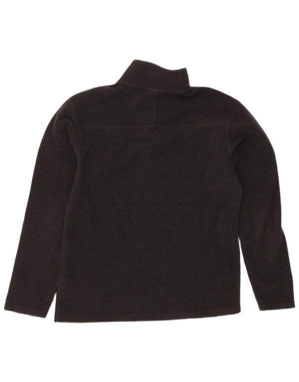 The North Face Mens Zip Neck Fleece Jumper Small Black Polyester