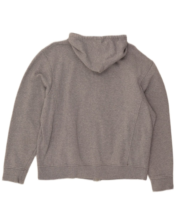 Felpa con cappuccio e zip grafica da donna Fila 2XL cotone chiazzato grigio