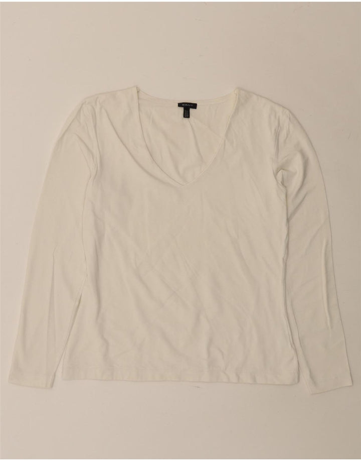GANT Womens Top Long Sleeve UK 18 XL White Cotton
