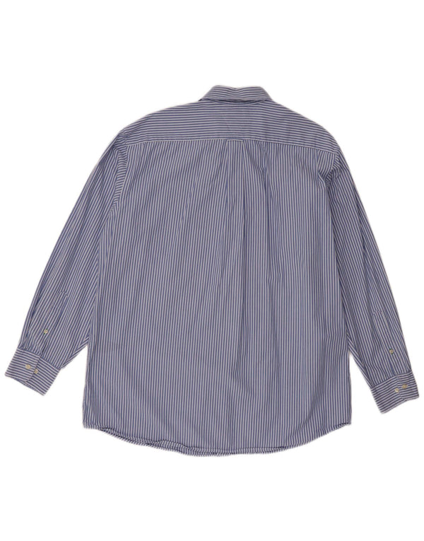 Tommy Hilfiger Mens Shirt Size 16 1/2 Large Blue Pinstripe Cotton