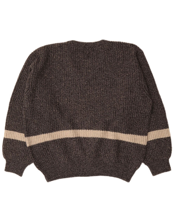 Levi's Uomo Maglione con scollo a V Maglione grande in lana color block grigio