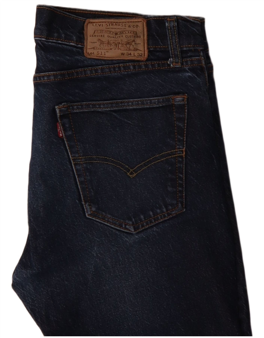 Levi's Mens 511 Slim Jeans W34 L32 Blue Cotton