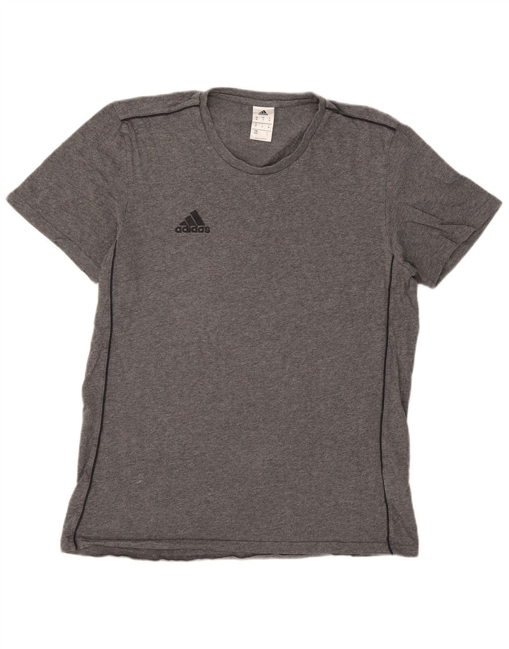 Adidas T-shirt top mellem grå bomuld til mænd