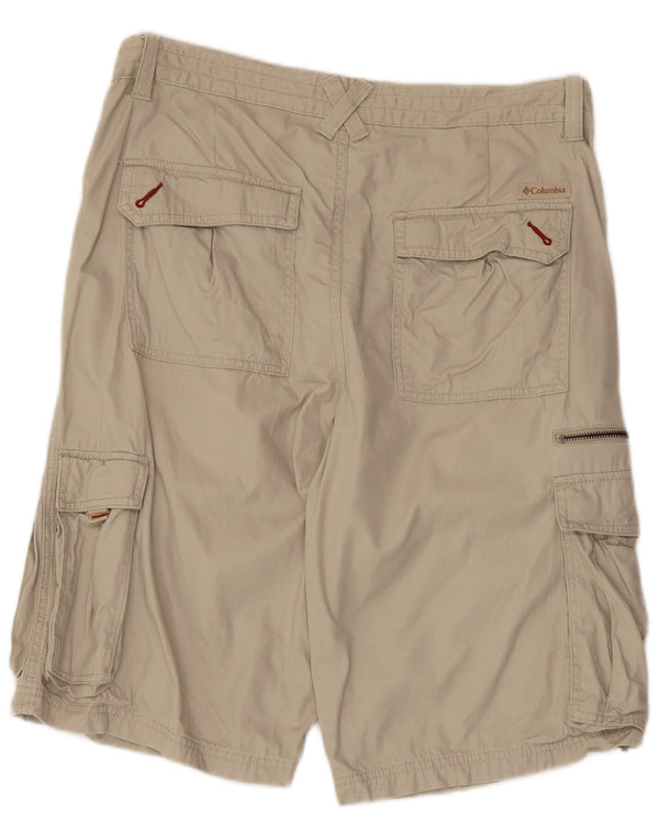 Columbia Herren Cargoshorts W34 Large Beige Baumwolle