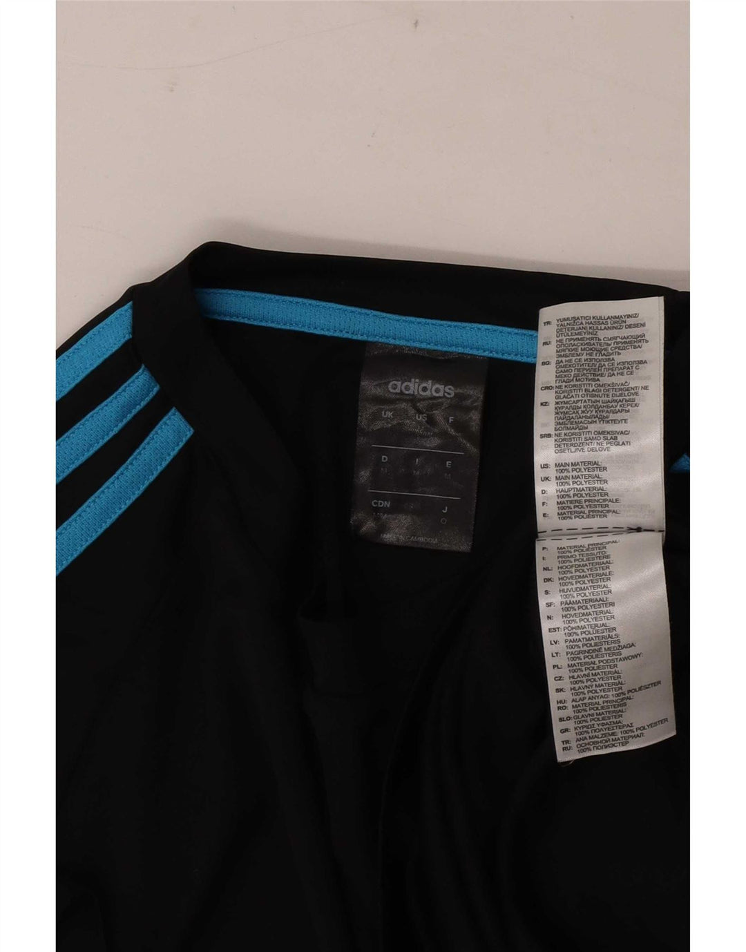 Adidas Herre Climalite T-Shirt Top Medium Sort Polyester