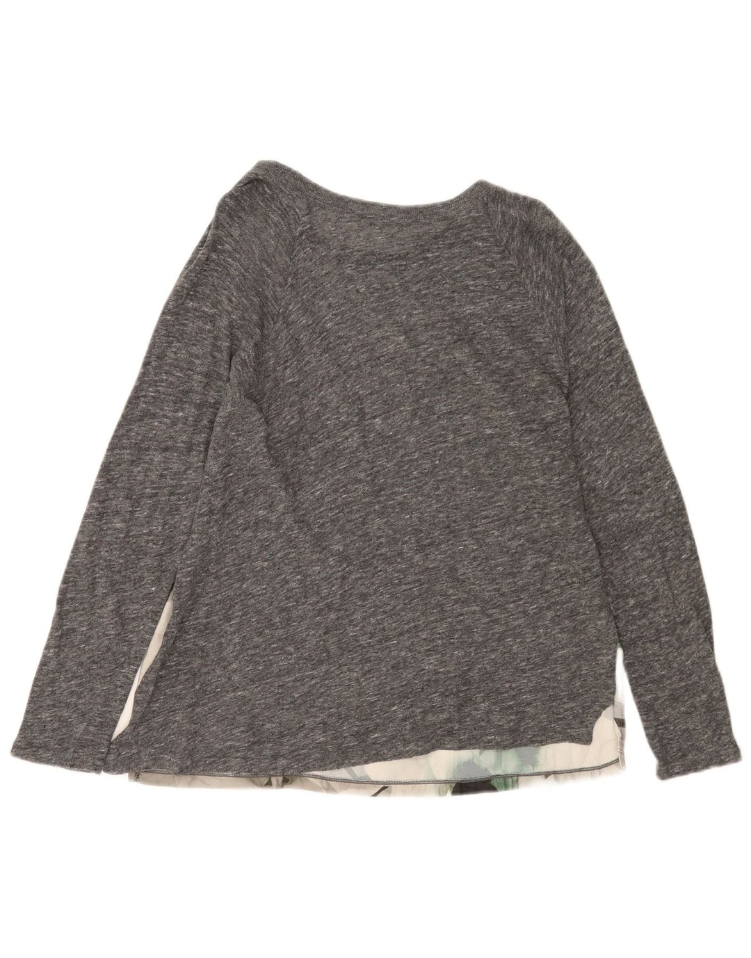 Zara Womens Blouse Top UK 16 Large Grey Floral